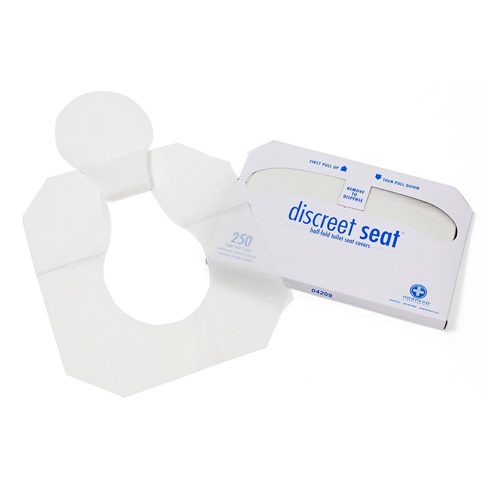HOSPECO Discreet Half-Fold Toilet Seat Covers - 14.25