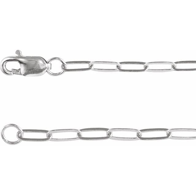 14K Gold 2.1mm Paperclip Chain Necklace - 20 Inch Dainty Layering Chain for Women, Perfect for Everyday Wear & Gift Giving