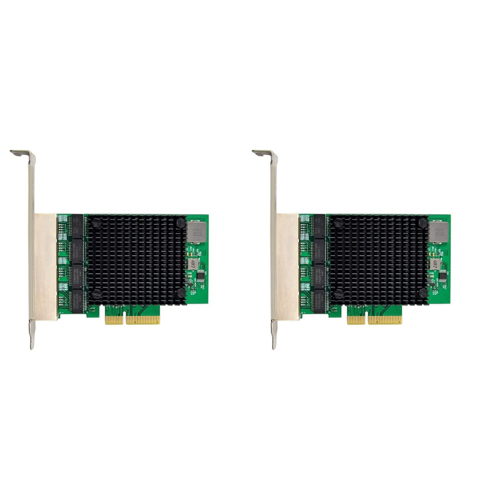 HOSATIGER 2X PCIE X4 2.5G Gigabit Network Card - RTL8125B 4 Port Ethernet Adapter for Desktop & Server - High Speed LAN Card for Gaming, Streaming & Office Use