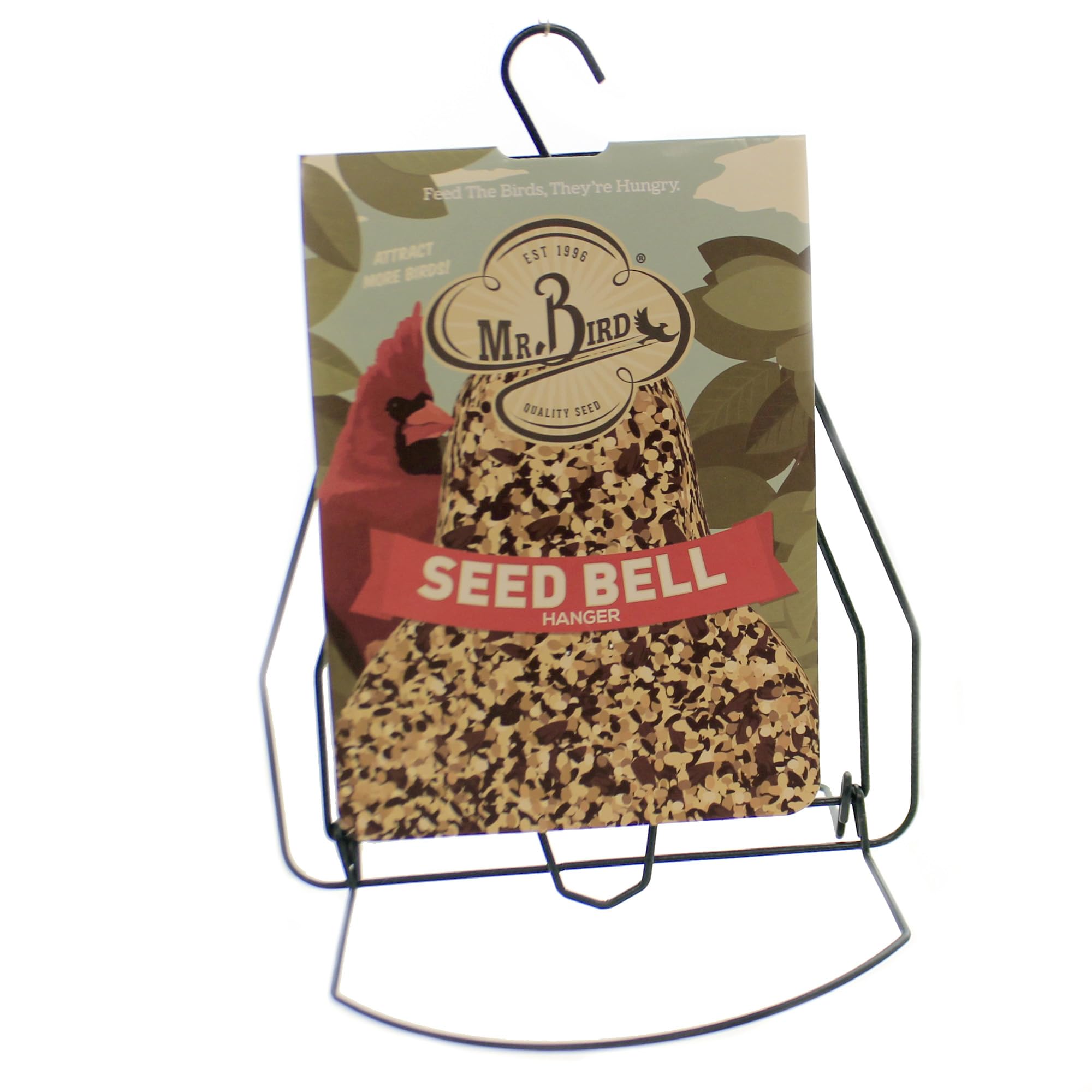 Premium Bird Seed Bell Hanger - Wild Bird Feeder for Outdoor Garden, Backyard & Patio - Attracts Cardinals, Finches & Songbirds - Perfect for Bird Watching & Nature Lovers