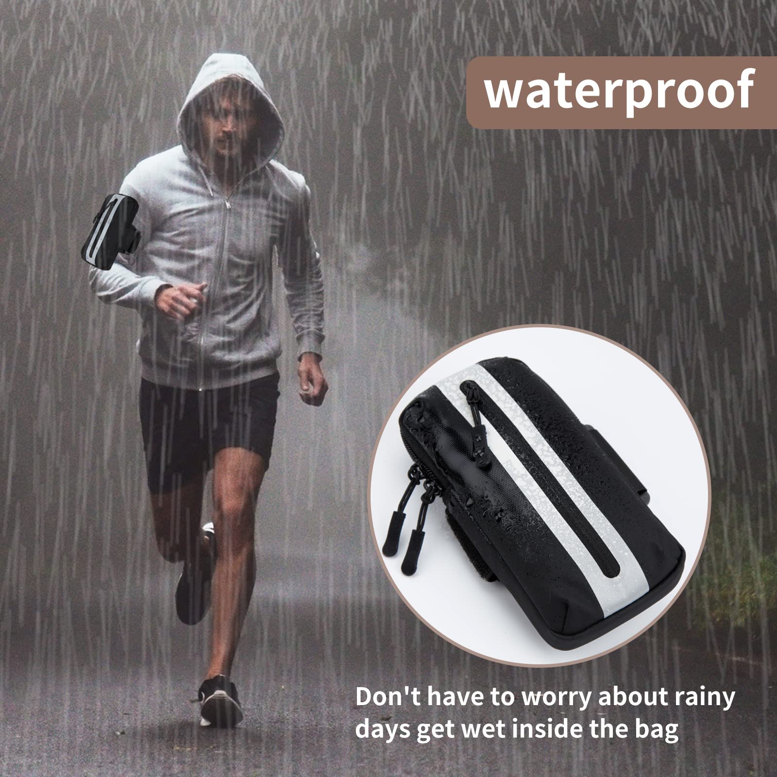 Running Armband for iPhone - Secure Phone Holder for Exercise & Walking (Grey) - Perfect for Jogging & Gym Workouts