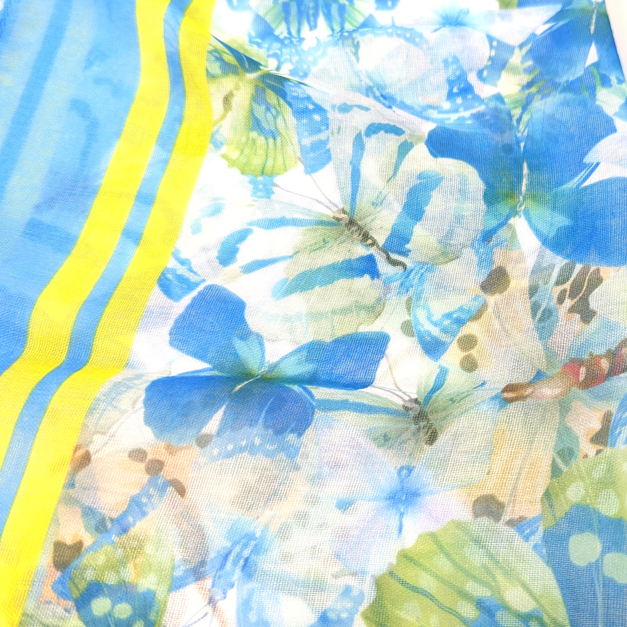 Flutter of Butterflies Sunny Turquoise Wall Tapestry 50x180cm - Bohemian Home Decor for Bedroom, Living Room & Dorm