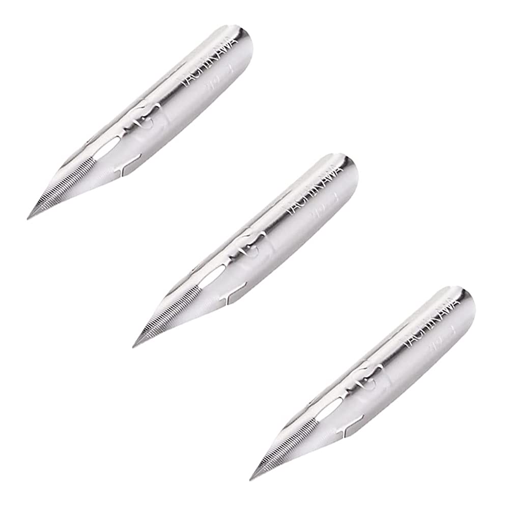 Tachikawa Manga Pen Nib G Pen - Super Polish Type (3-Pack) for Comic Drawing, Inking & Calligraphy | Professional Artist Supplies