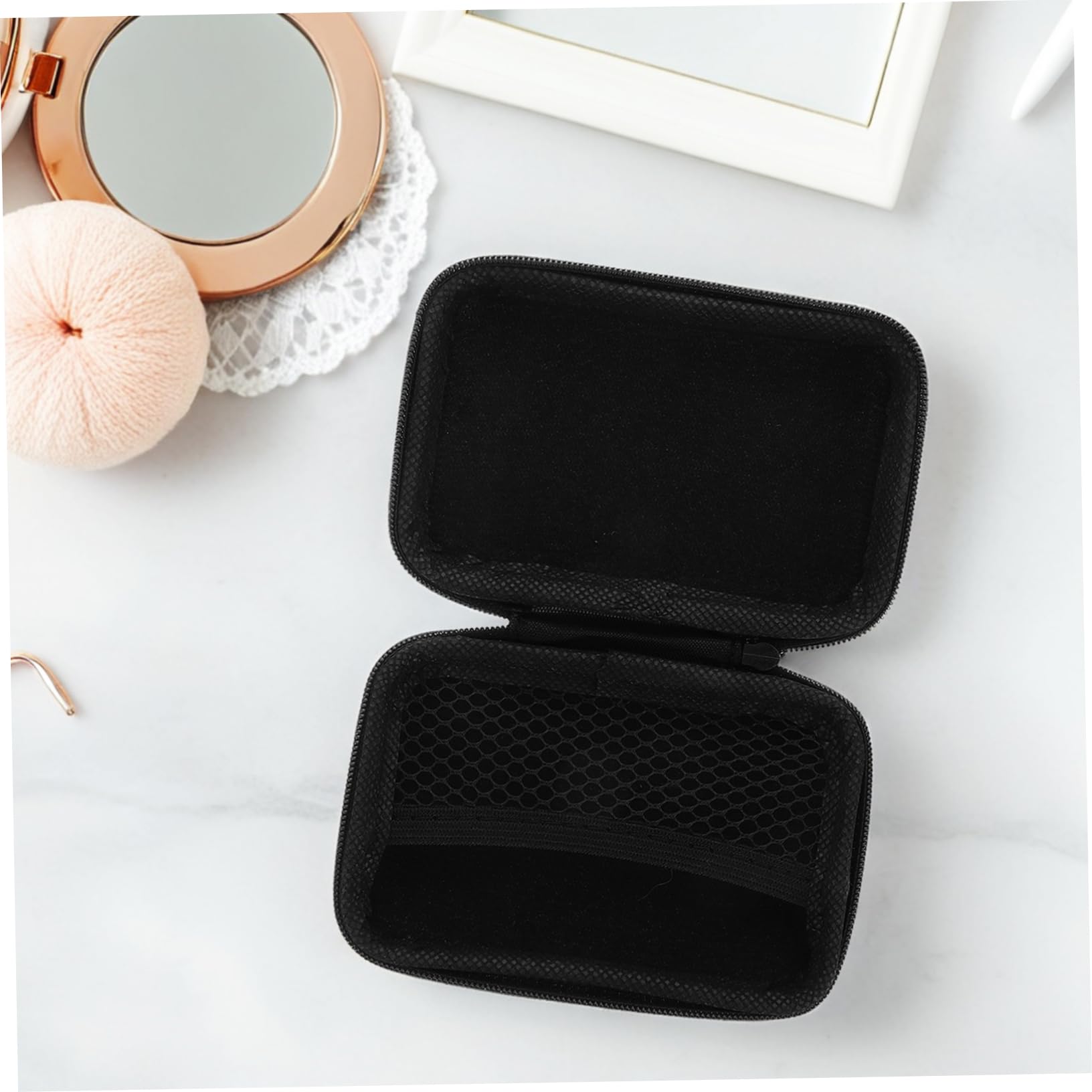 Hemoton 3-Piece Tweezers Storage Case - Waterproof Zipper Pouch for Eyelash Tweezers, Nail Art Tools & Makeup Accessories - Travel-Friendly Cosmetic Organizer Bag for Salon Professionals & Home Use