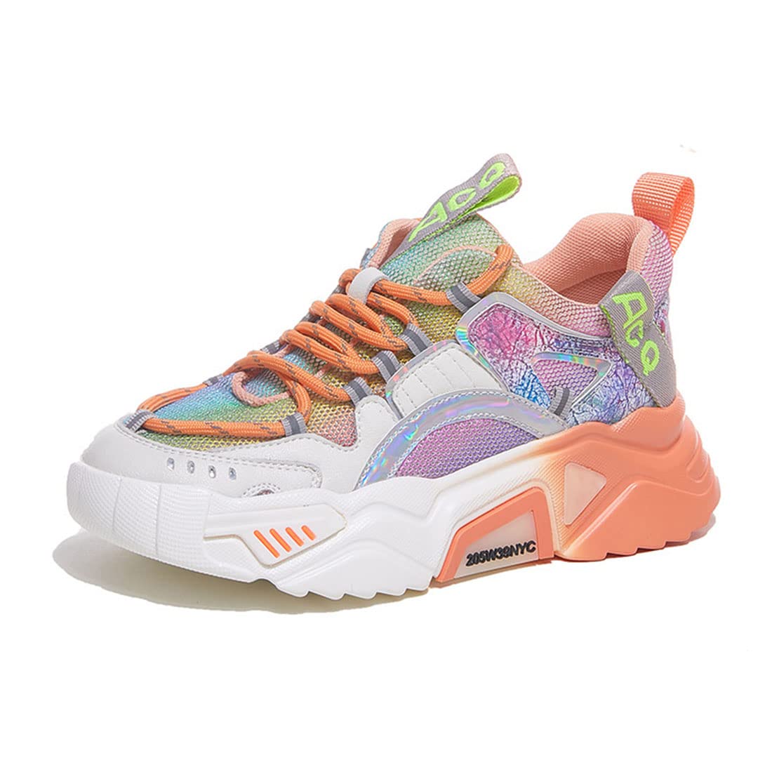 Women's Classic Platform Sneakers - Breathable Dad Shoes with Luminous Design for Running, Walking & Casual Wear | Comfortable Light-Up Sneakers for Women