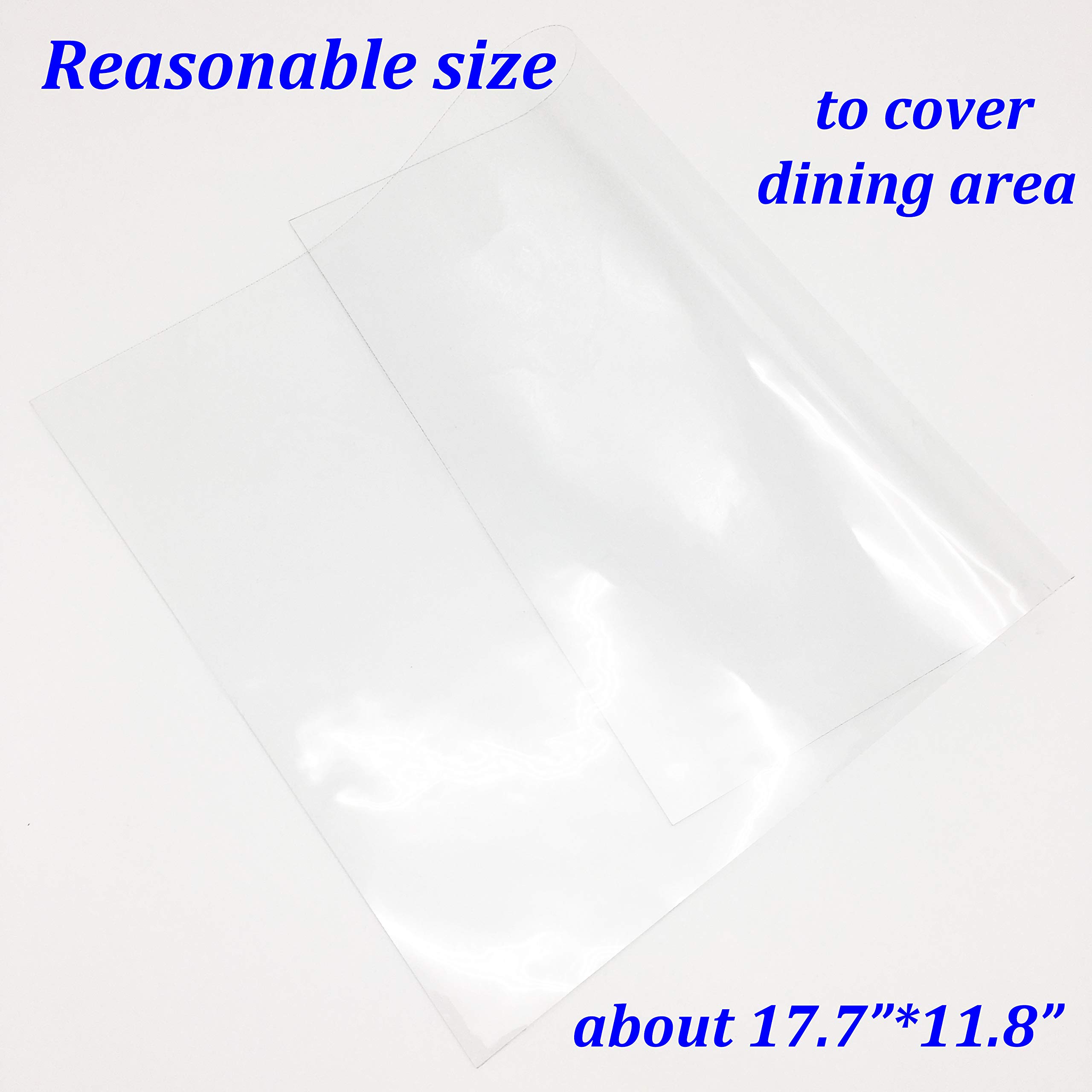 Thick Clear Plastic Placemats Set of 2 - Transparent Waterproof Wipeable Table Mats for Kitchen Dining & Coffee Tables | Durable Table Protectors for Daily Meals, Parties & Home Decor
