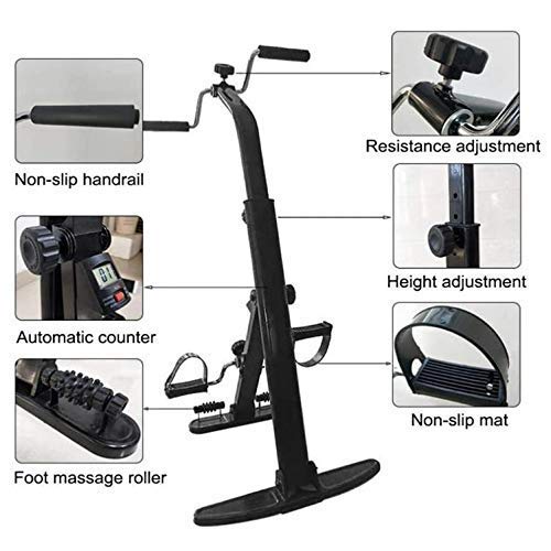Foldable Pedal Exerciser for Seniors - Under Desk Mini Exercise Bike for Upper & Lower Limb Rehab Training | Portable Fitness Equipment for Home & Office Use