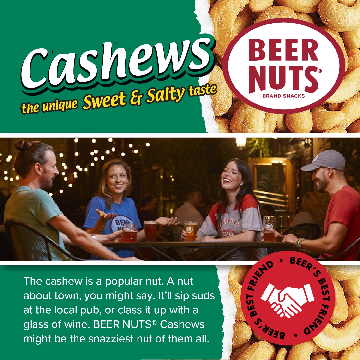 Sweet & Salty Cashews - Gluten Free, Kosher Snacks - 12oz Resealable Can (Pack of 2) - Perfect for Parties & Gifts