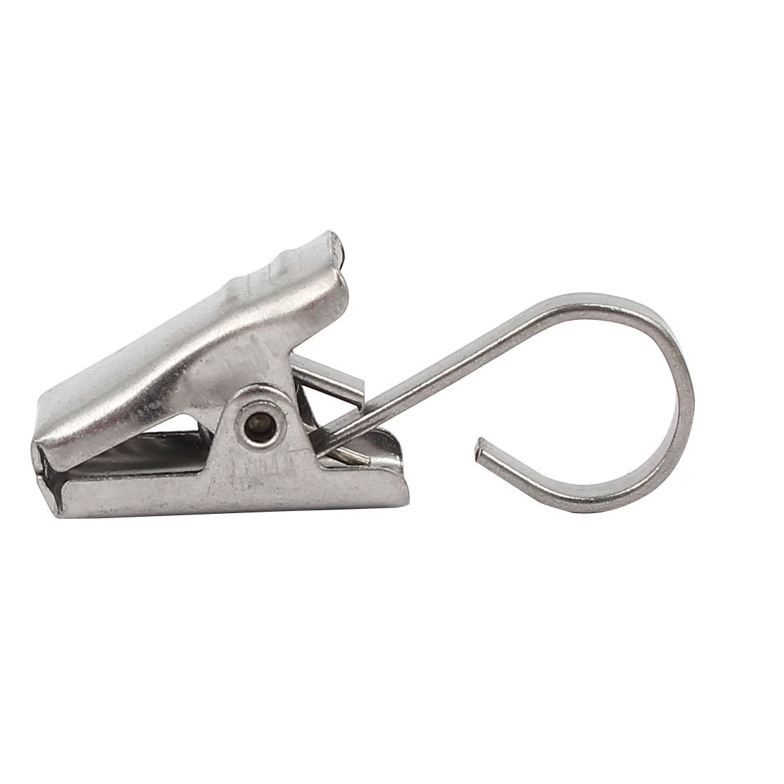 Stainless Steel Window Curtain Clips 20pcs - Spring Loaded Hooks for Drapes & Home Decor