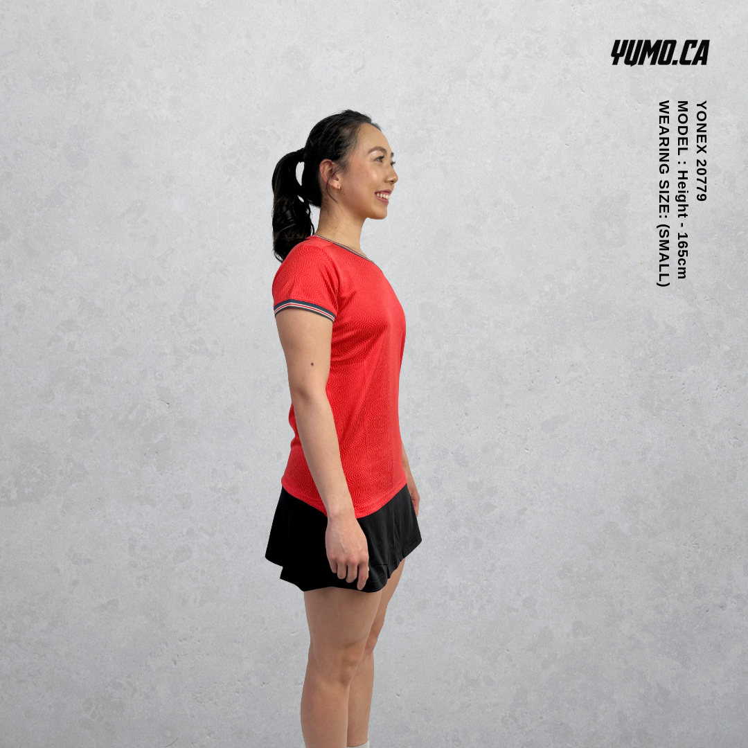 Yonex 20779 Women's Crew Neck Tennis Shirt - Breathable Quick-Dry Performance Top for Women's Tennis & Badminton Matches