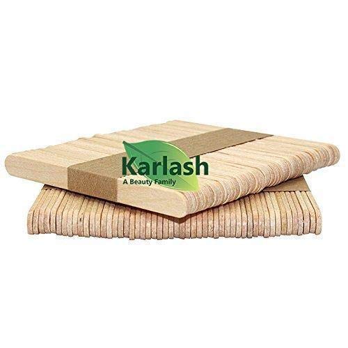 Karlash Ice Cream Sticks - 100 Pack Round Edge Wooden Craft Sticks for DIY, Baking, and Ice Cream Making - Perfect for Homemade Treats and Party Desserts