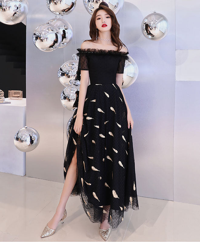 Elegant Black Tulle Prom Dress & Evening Gown for Women - Perfect for Homecoming, Formal Dances & Special Occasions