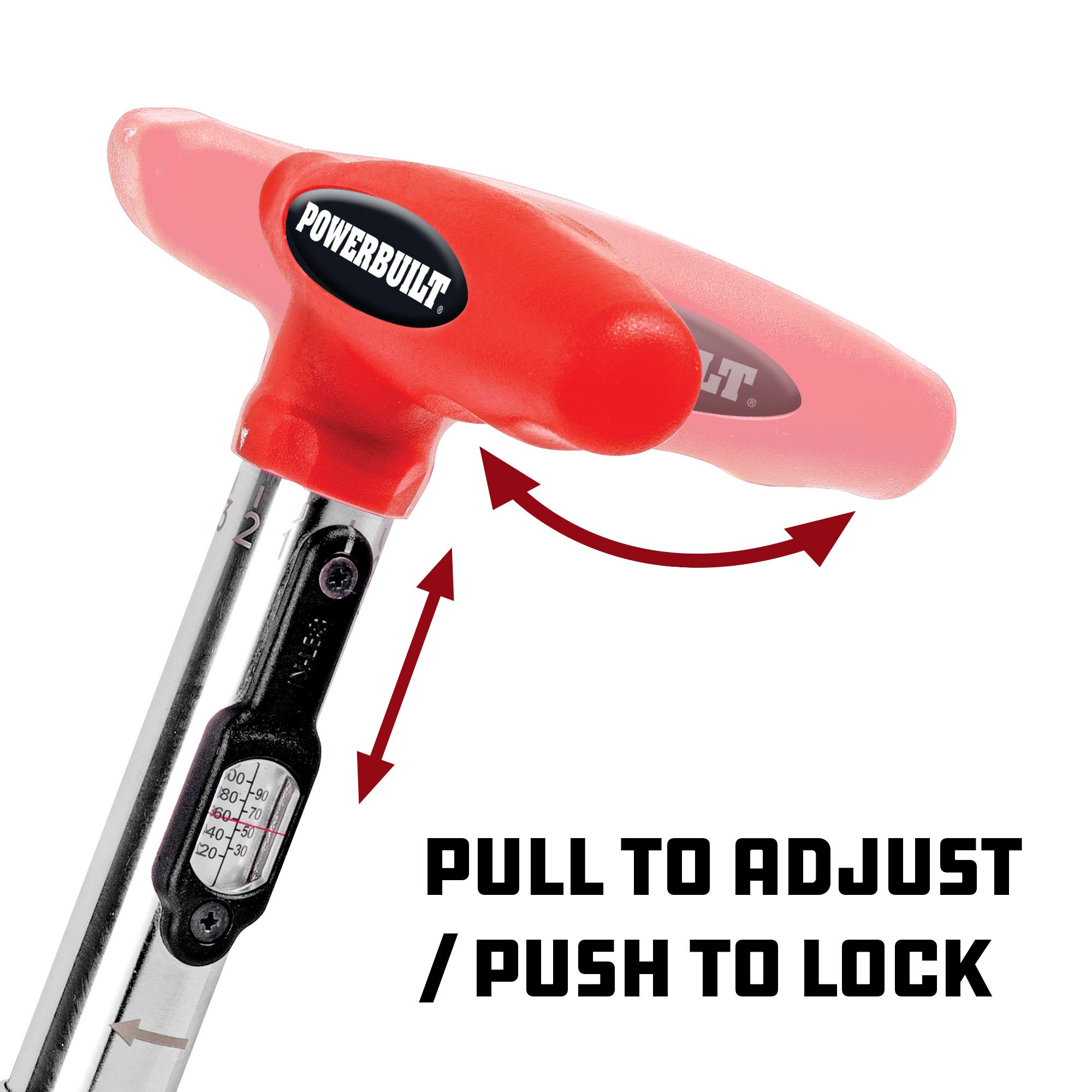 Powerbuilt 1/4 Inch Drive Ratcheting T-Handle Torque Wrench 20-100 in.lb - Precision Torque Tool for TPMS Systems, Bicycle Repair & Carbon Fiber Handlebars - Ideal for Automotive, Bike Maintenance & DIY Projects
