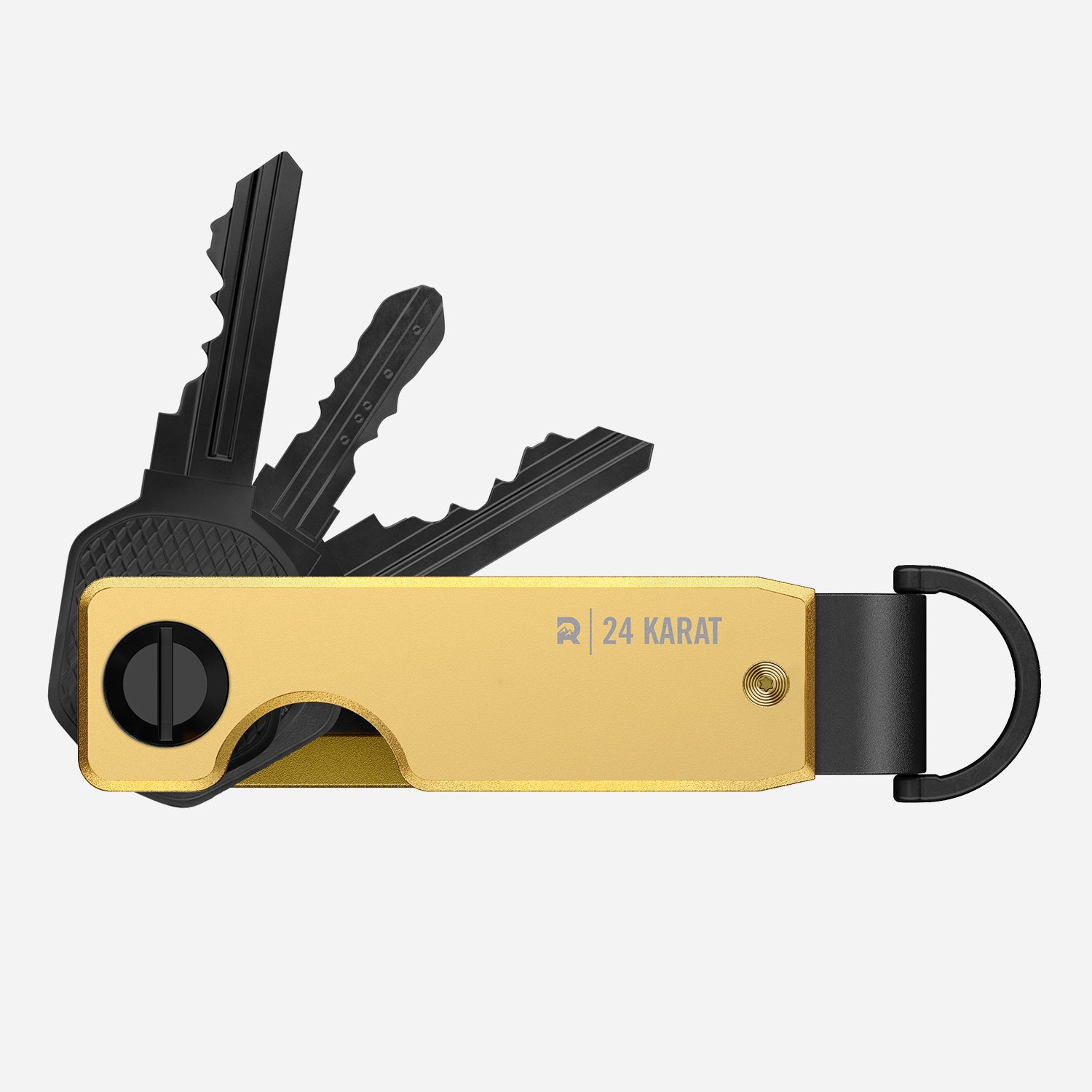 Ridge KeyCase 24K Gold - Premium Key Holder for Men & Women | Slim RFID Blocking Wallet | Perfect for Everyday Carry, Travel & Gifts