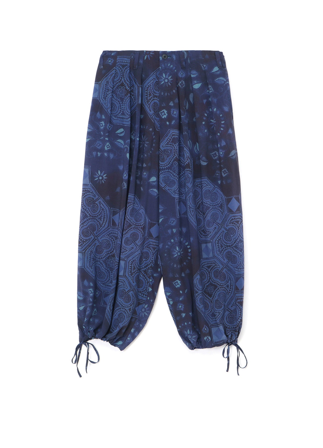 Chinoiserie Print Drawstring Balloon Pants - Loose Fit Casual Trousers for Women, Boho Style Lounge Pants for Yoga, Travel & Summer Outfits