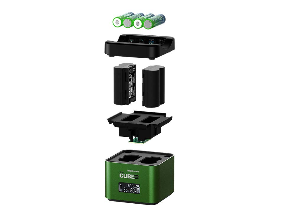 Hahnel ProCube 2 Fast Charger for Fujifilm NP-W126S Battery - Dual USB Port Rapid Charging Station for Fujifilm X-T4, X-T3, X-Pro3 Cameras - Perfect for Travel & Professional Photography