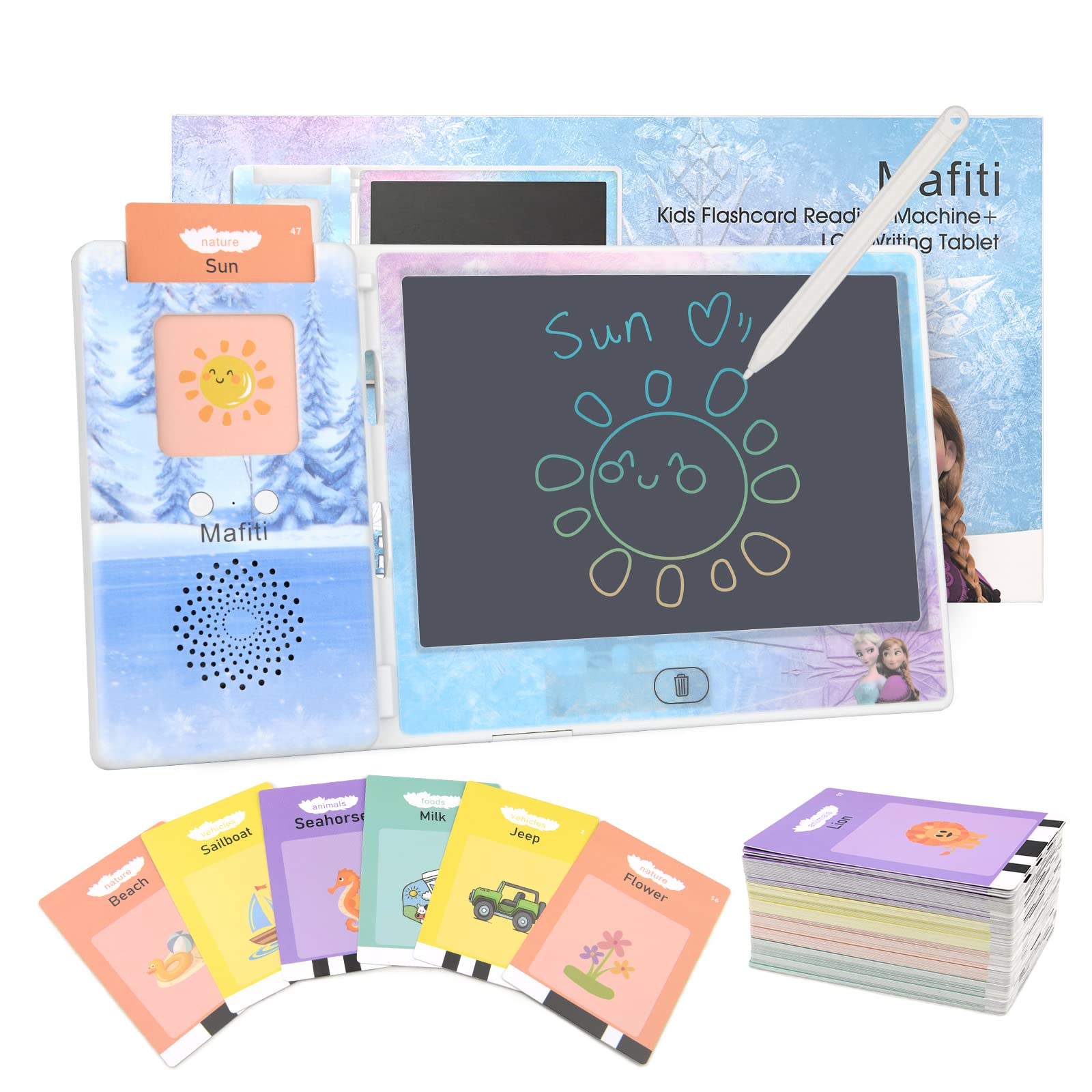 2 in 1 Toddler Learning Toys - 224 Sight Words Talking Flash Cards & LCD Writing Tablet for Kids | Autism Sensory & Speech Therapy Toys | Educational Birthday Gifts for Boys & Girls | Perfect for Home, Classroom & Travel Use