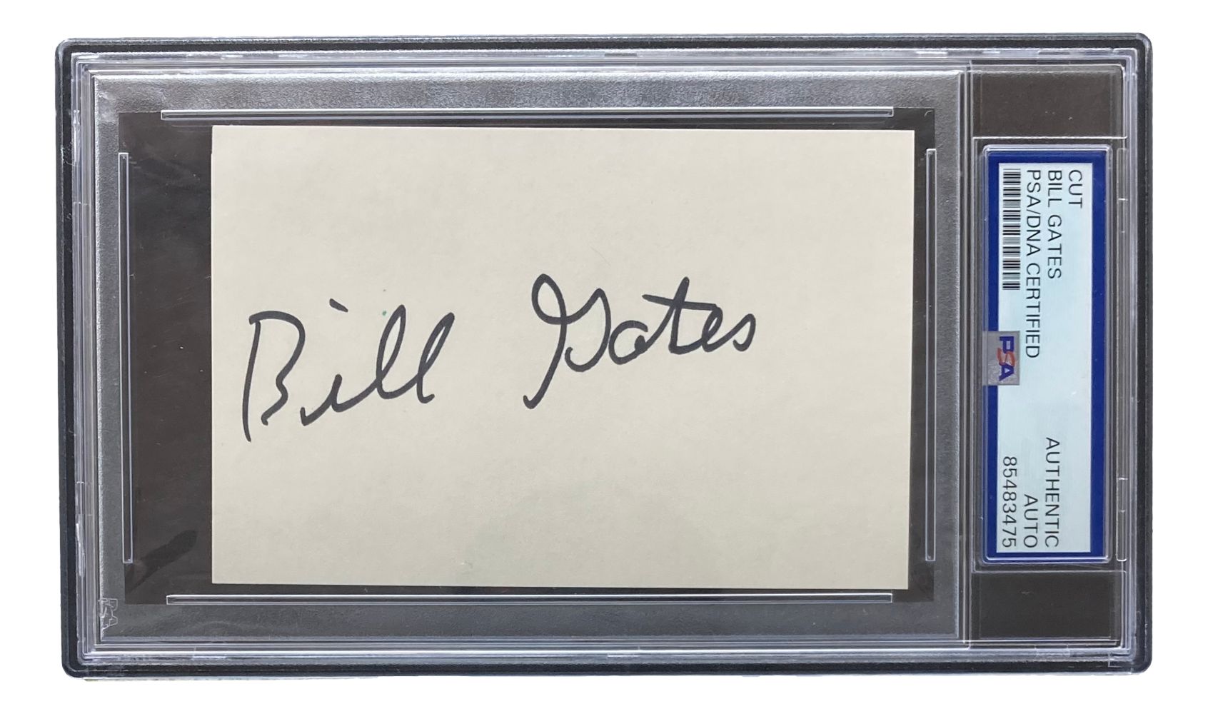 Authentic Bill Gates Microsoft Signed Slabbed Cut Signature PSA Certified - Perfect for Collectors, Memorabilia Displays & Tech Enthusiast Gifts