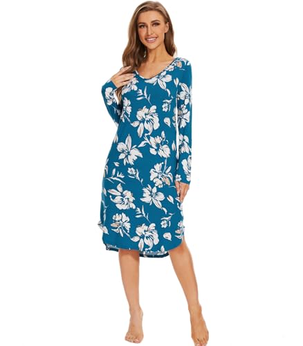 A-teal Blue Floral