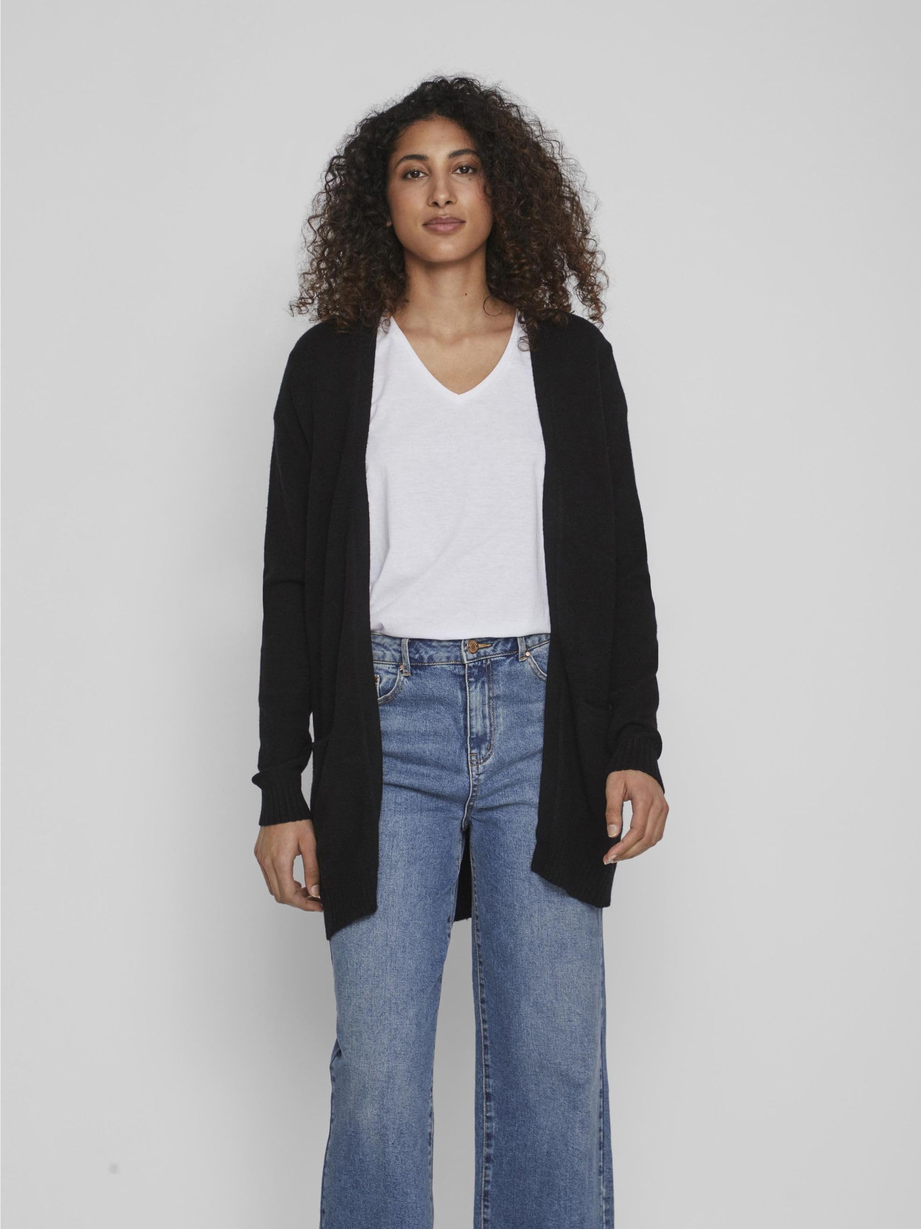 Women's Open Front Cardigan Sweater - Soft & Stylish Knit Wrap for Casual Outfits | Perfect for Office, Date Night & Layering | Black