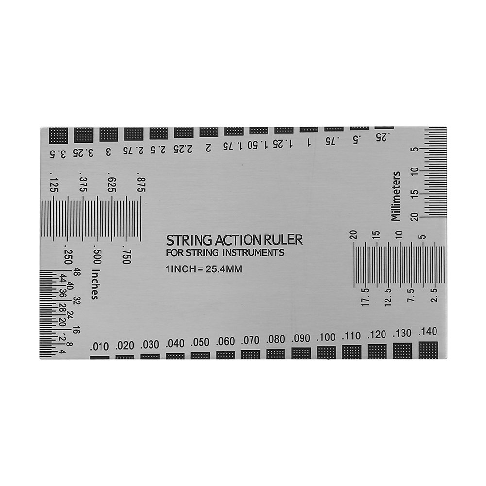 32-Piece Guitar Feeler Gauge Set with String Action Ruler, Fingerboard & Fret Protector Guards - Professional Luthier Tools for Guitar Setup & Maintenance | Perfect for Acoustic & Electric Guitar Repair, DIY Adjustments