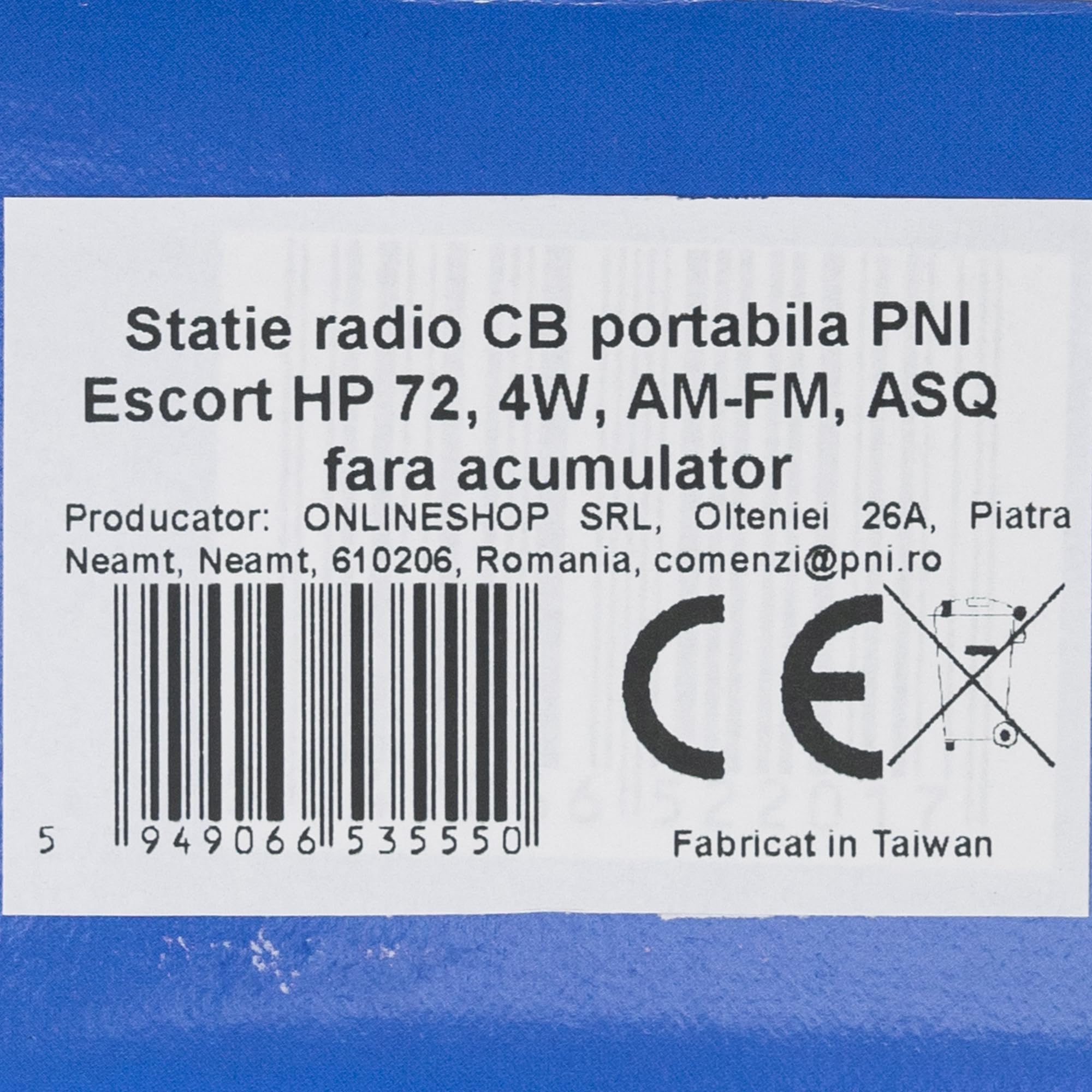 PNI Escort HP 72 4W AM-FM Portable Radio with ASQ Dual Watch Scan - Battery Not Included | Perfect for Emergency Preparedness, Outdoor Adventures & Camping