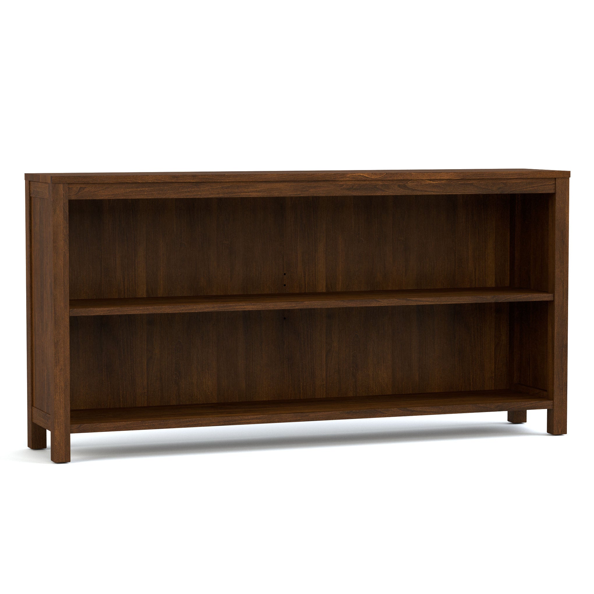 Origins 60 Inch Low Bookcase - Modern Wood Bookshelf for Living Room, Bedroom, or Office Storage - Perfect for Organizing Books, Decor, and Essentials