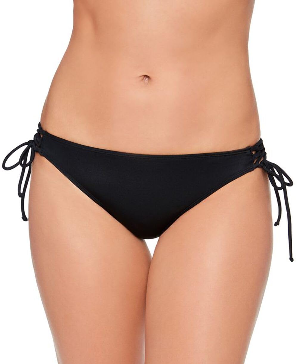 Women's Classic Black Ruched Side Hipster Swimwear - Small Size | Perfect for Beach Vacations, Pool Parties & Summer Getaways