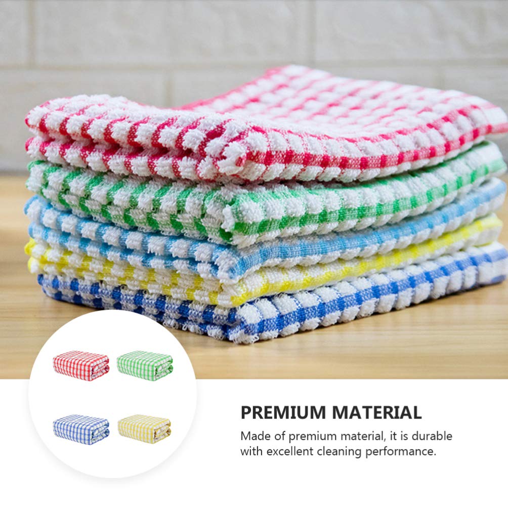 Hemoton 4-Pack Premium Cotton Dish Towels - Super Absorbent & Quick-Drying Kitchen Cleaning Cloths for Washing Dishes, Drying Hands & Countertop Cleaning - Perfect for Home, Restaurant & RV Use
