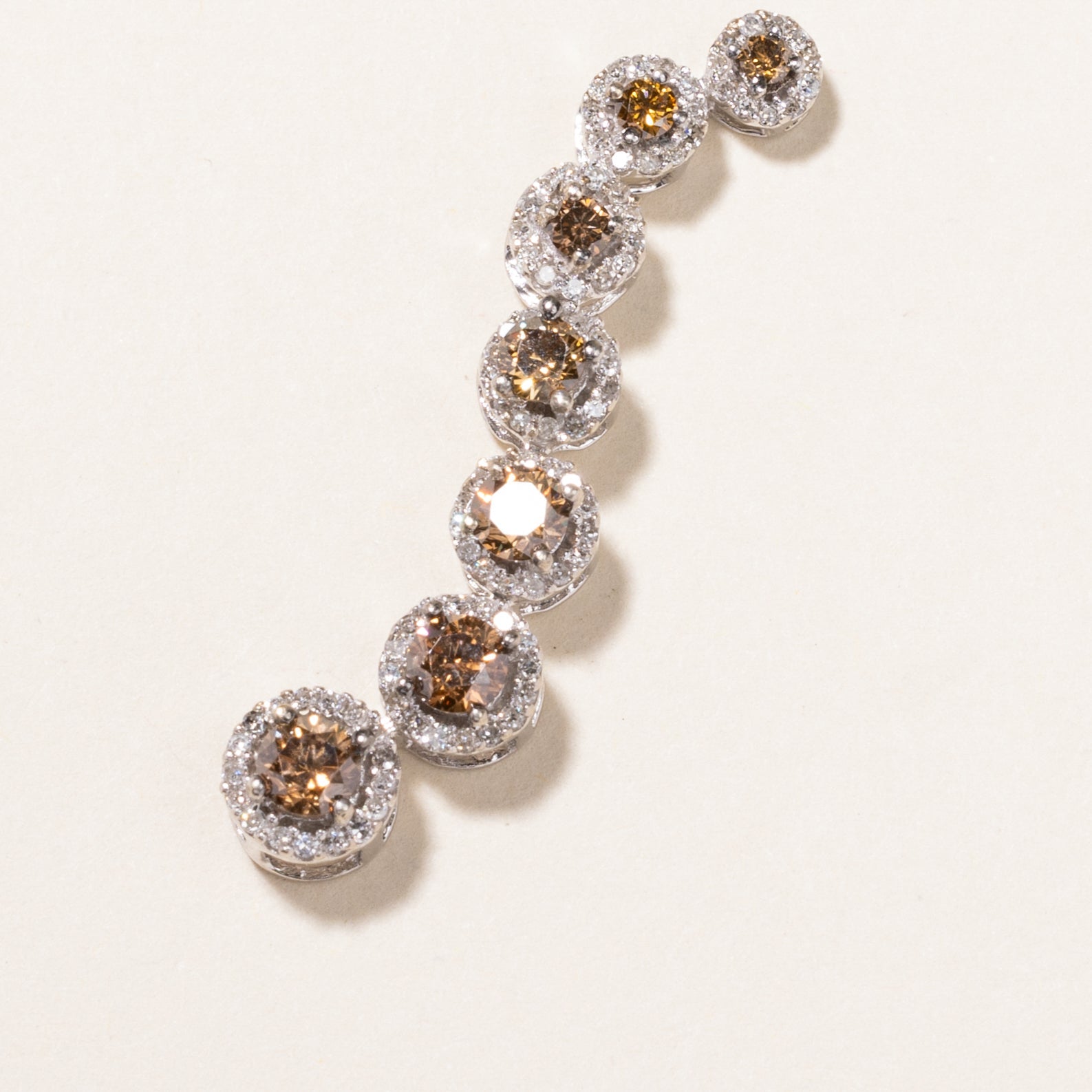 Exquisite 2.72ctw Brown & White Diamond Pendant Necklace | 0.48ctw Center Stone | Elegant Drop Pendant for Women | Perfect for Weddings, Anniversaries & Special Occasions