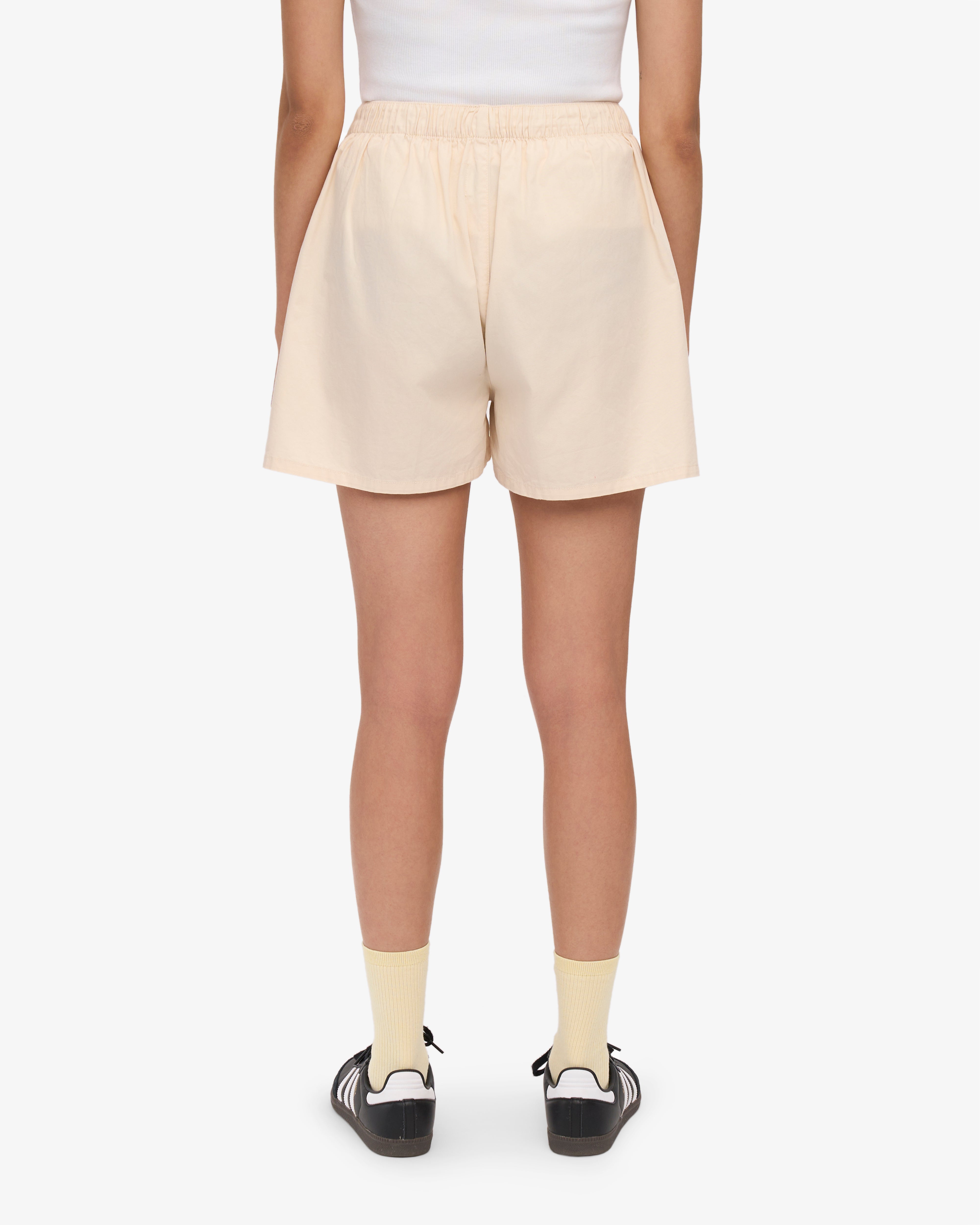 Organic Cotton Women's Twill Shorts - Ivory White | Comfortable & Breathable for Summer, Travel & Casual Wear