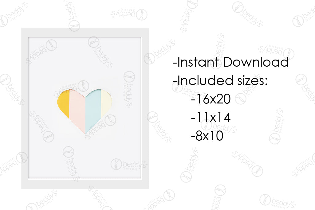 Kind Heart Artwork Digital Download - Printable Wall Decor for Home, Office & Gifts | Digital Art for Nursery, Bedroom & Living Room