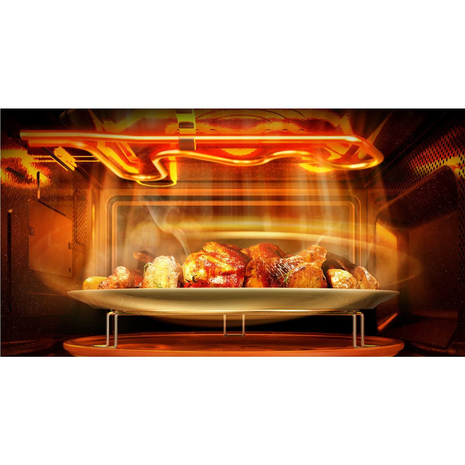 Samsung MG23K3575AW 800W 23L White Microwave Oven with Grill - Perfect for Small Kitchens, Dorms & Quick Meals