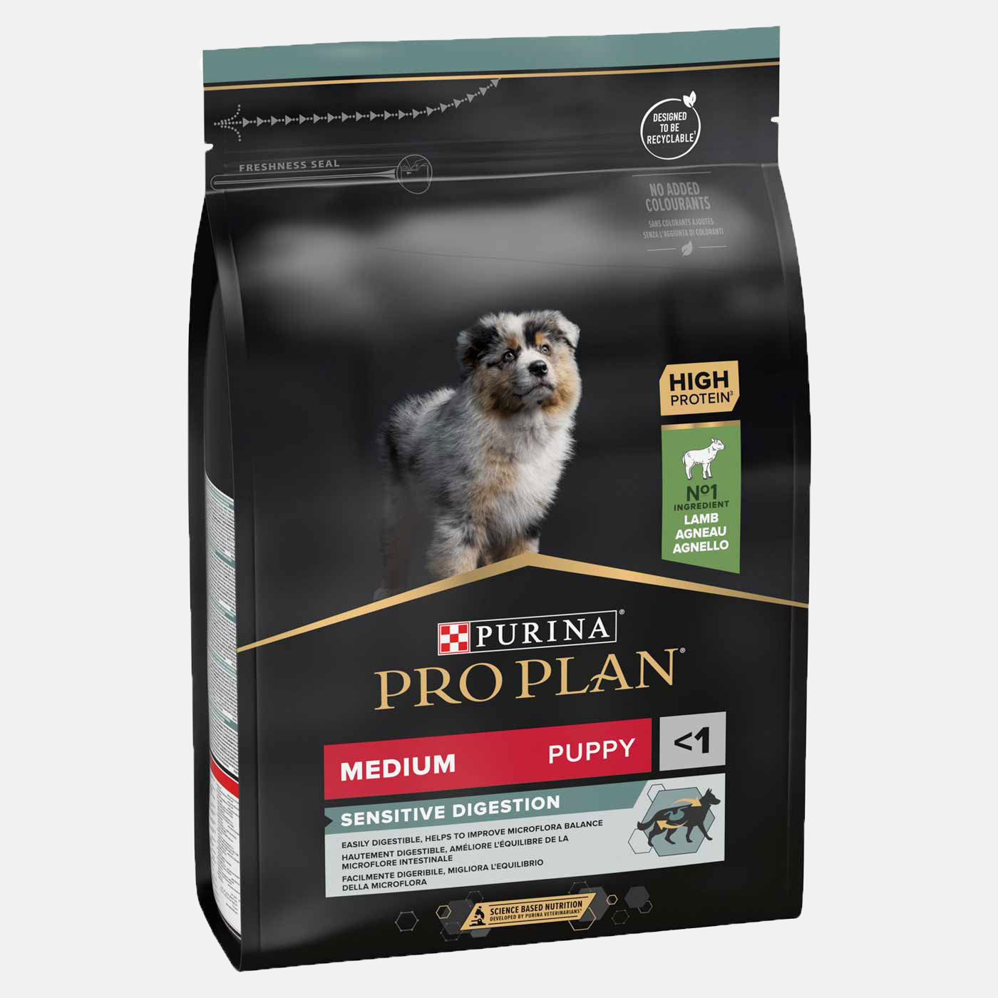 PRO PLAN Medium Puppy Sensitive Digestion Dry Dog Food with Lamb - Premium Digestive Support for Medium Breed Puppies | Ideal for Sensitive Stomachs & Healthy Growth