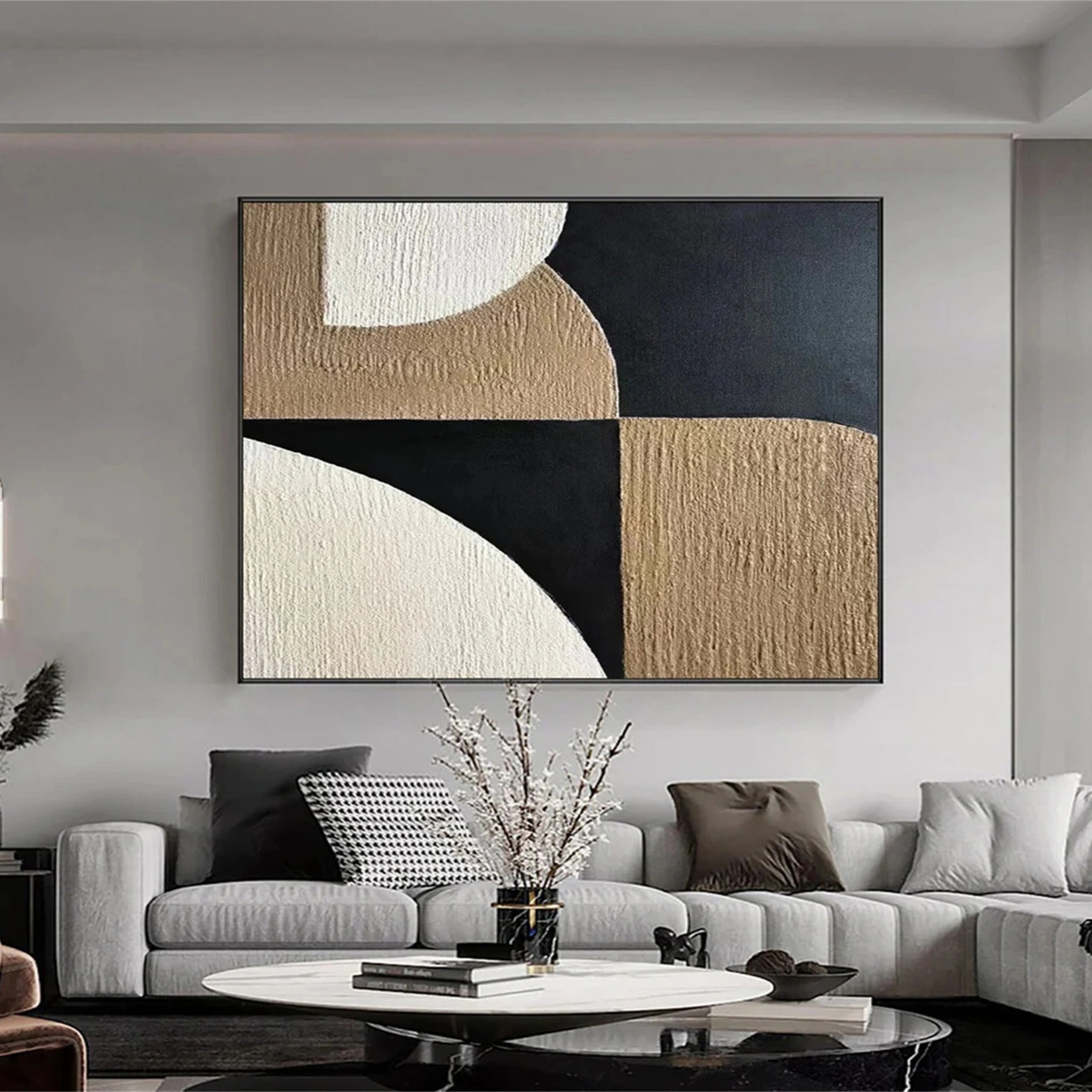Abstract Tranquility Wall Art Canvas Print #WS110 - Modern Home Decor for Living Room, Bedroom & Office - Calming Blue Abstract Painting for Relaxation & Stress Relief