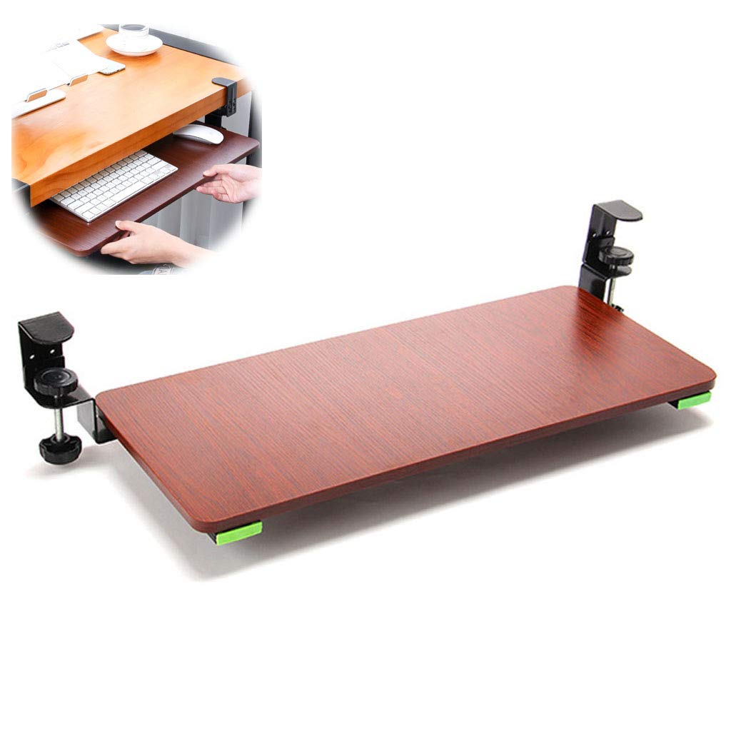 Ergonomic Under Desk Keyboard Tray - Adjustable Sliding Mouse & Keyboard Tray, No Drill Installation, Fits 60x25cm Desks - Perfect for Home Office, Gaming & Workspace Ergonomics