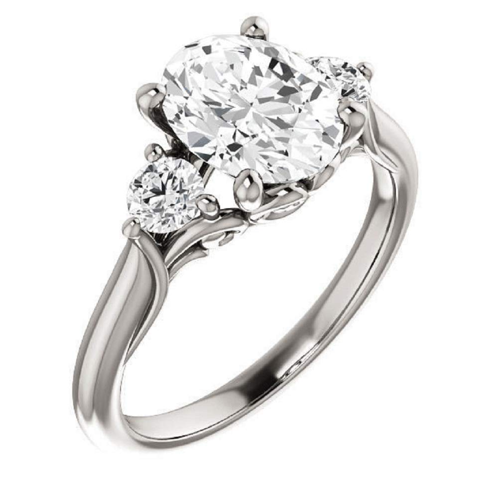 4 CT Oval Cut Three Stone Petite Twisted Vine Bridal Ring Set - VVS1 Colorless Moissanite in 925 Sterling Silver | Perfect Engagement & Wedding Gift for Her | Ideal for Proposals, Anniversaries, and Special Occasions
