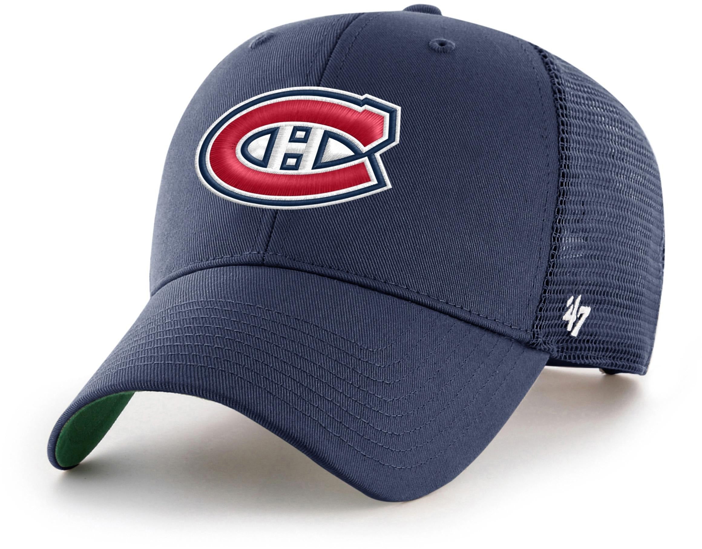 Montreal Canadiens 47 Brand Branson MVP Navy NHL Adjustable Trucker Hat - Official Licensed Snapback Cap for Hockey Fans & Sports Enthusiasts - Perfect for Games, Tailgating & Everyday Wear