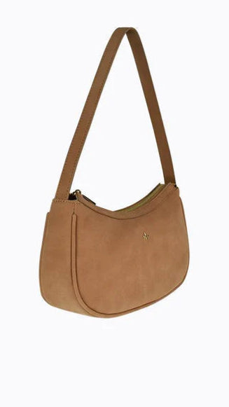 Dixiee Women's Tan Suede Shoulder Bag - Fashionable Crossbody Purse for Daily Use, Work & Travel