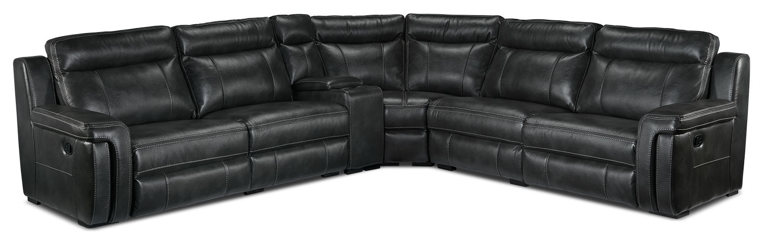 Bolero 6-Piece Reclining Sectional Sofa Set in Modern Gray - Perfect for Living Room, Family Room & Home Theater Comfort