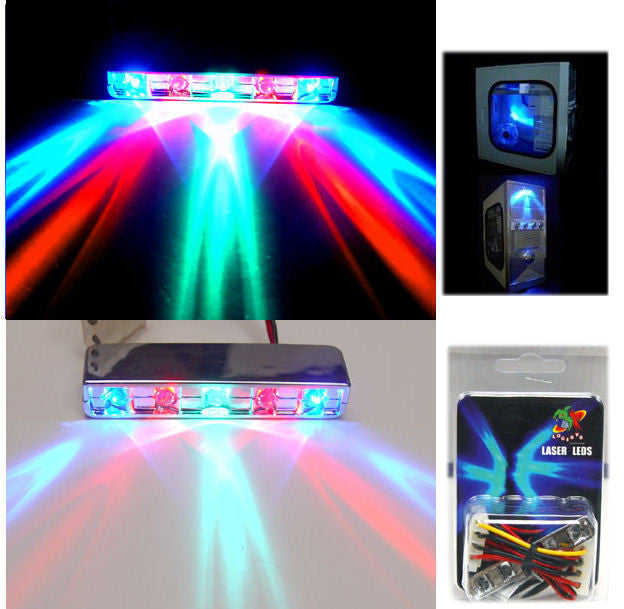 RGB Multi-Color Laser Light with 5 Bright LEDs - Perfect for Parties, Concerts, DJ Shows & Home Entertainment