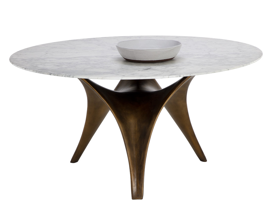 Modern 59-inch Bijon Dining Table - Solid Wood Kitchen Table for 6, Farmhouse Style Dining Room Furniture - Perfect for Family Meals, Dinner Parties & Small Spaces
