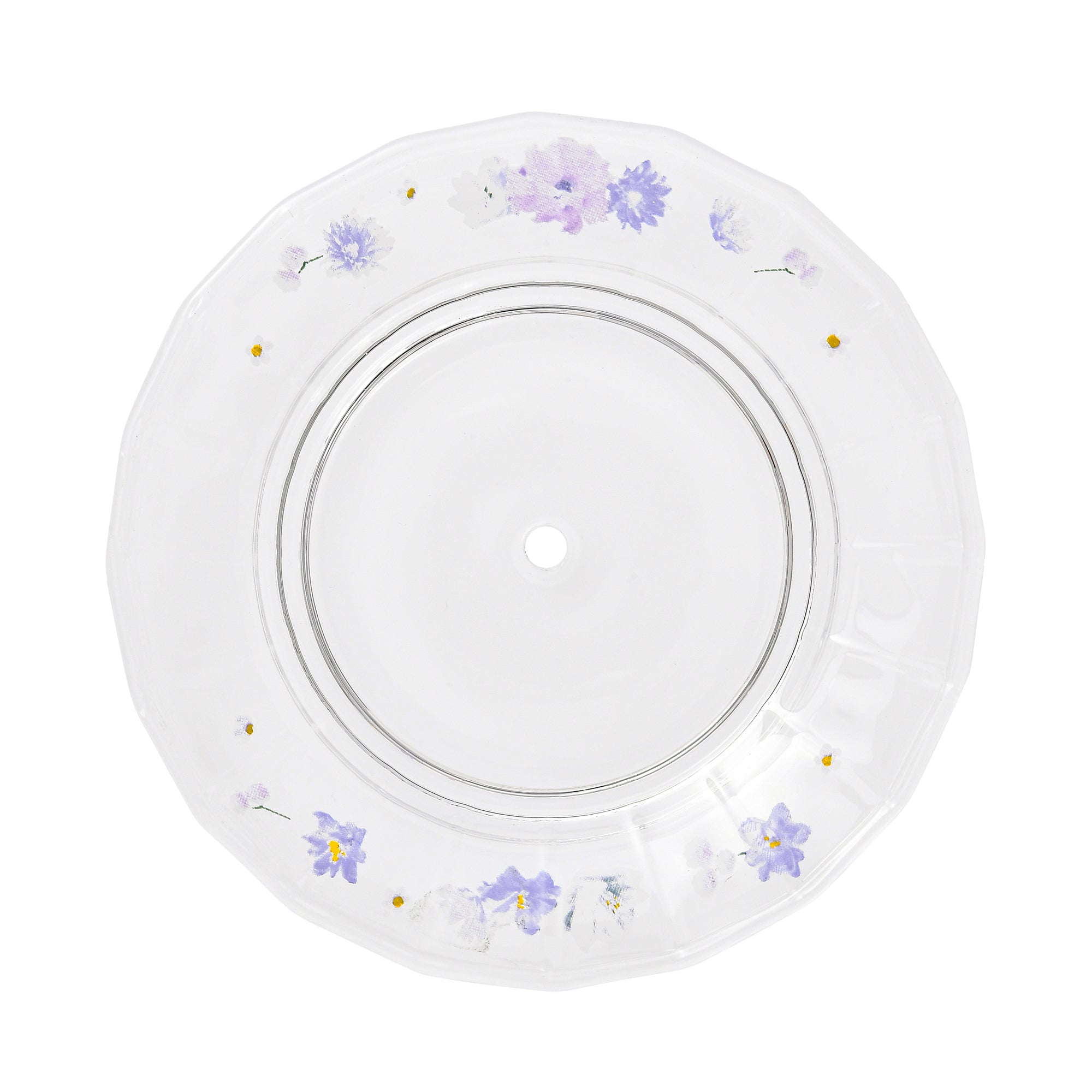 Elegant Purple Flower Frill Glass Stand - Perfect for Home Decor, Wedding Centerpieces & Gift Displays
