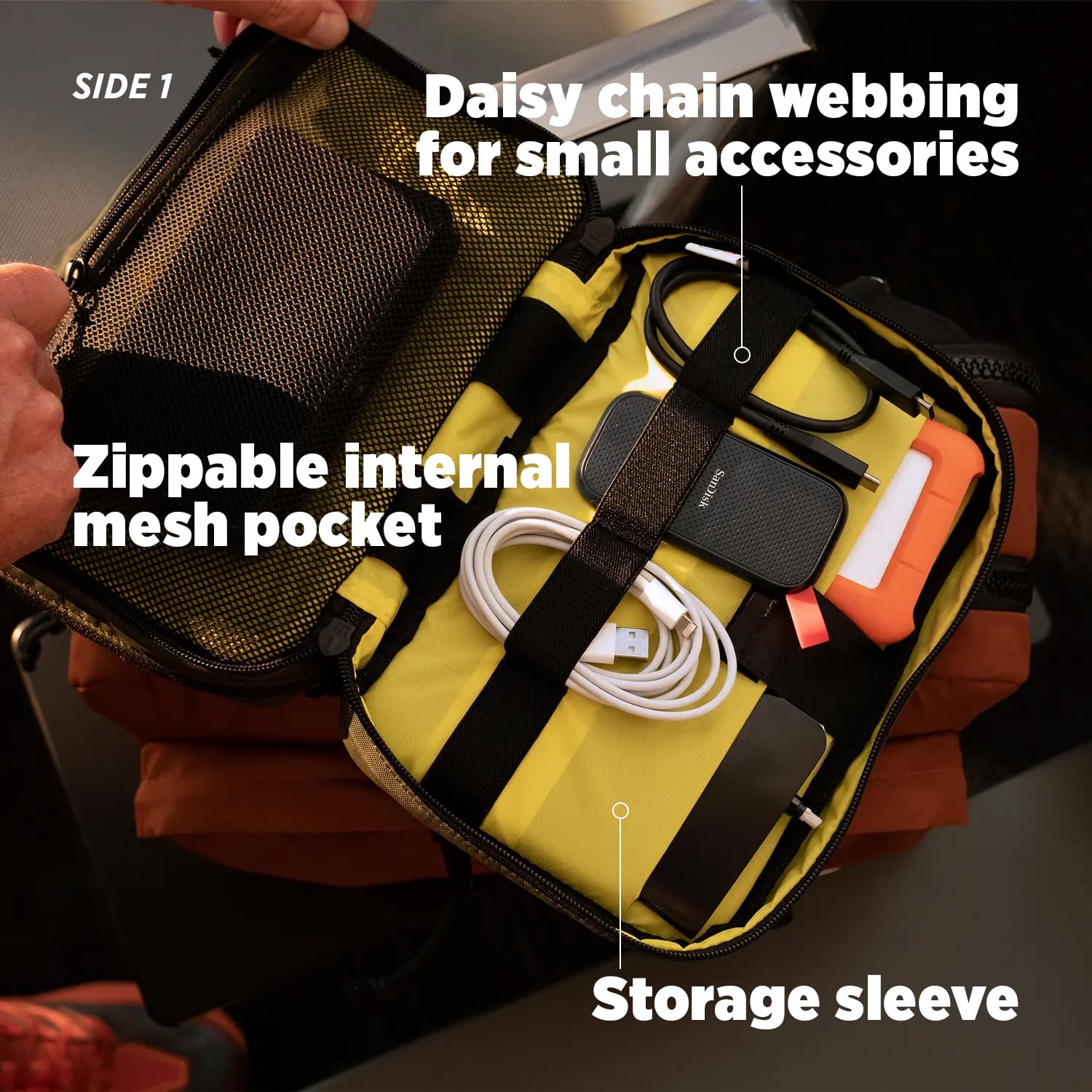 Topo Designs Tech Case - Durable EDC Organizer for Phone, Keys, Cards & Glasses | Dual Compartment Storage | Perfect for Travel, Work & Outdoor Adventures