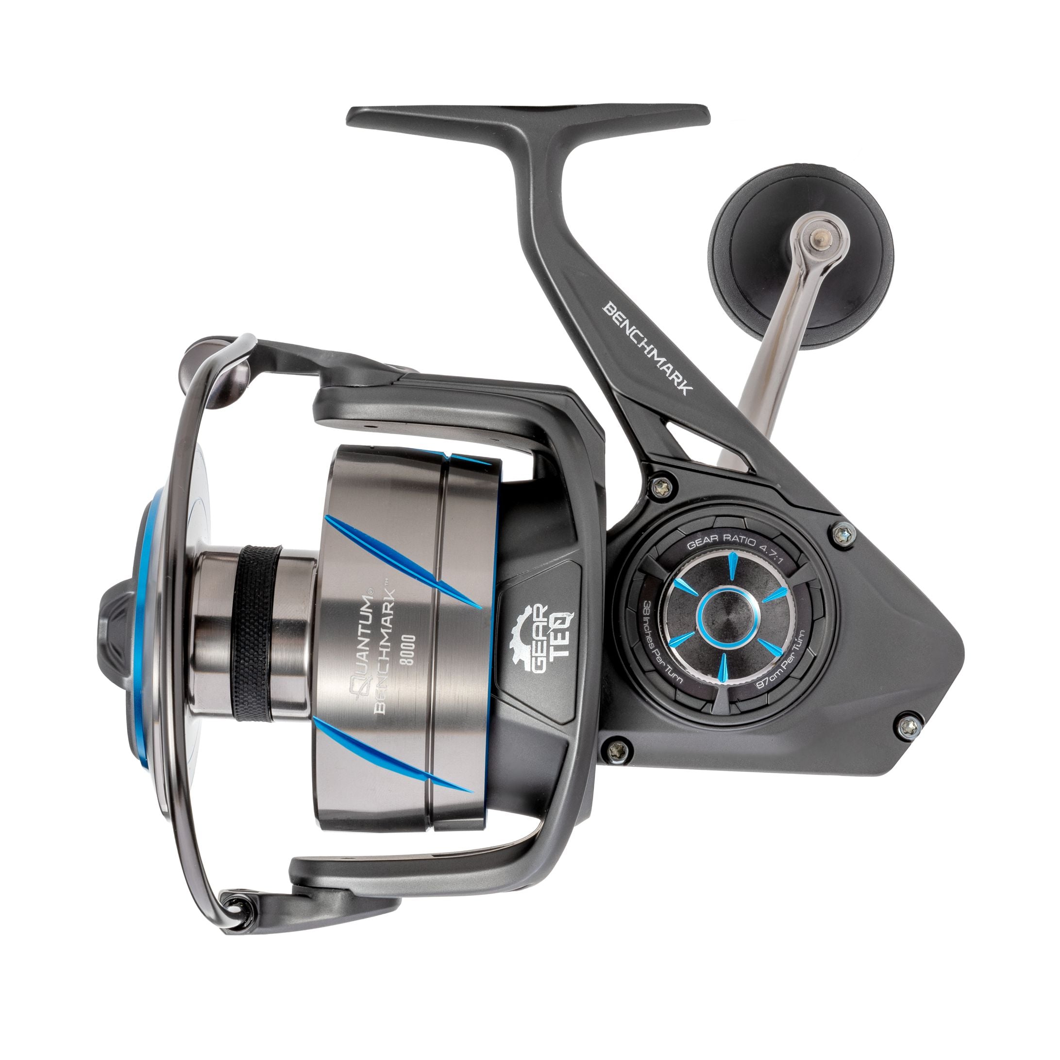 Quantum Benchmark Spinning Reel - High Performance Fishing Reel for Saltwater & Freshwater | Smooth Drag System, Lightweight Design | Perfect for Bass, Trout & Offshore Fishing