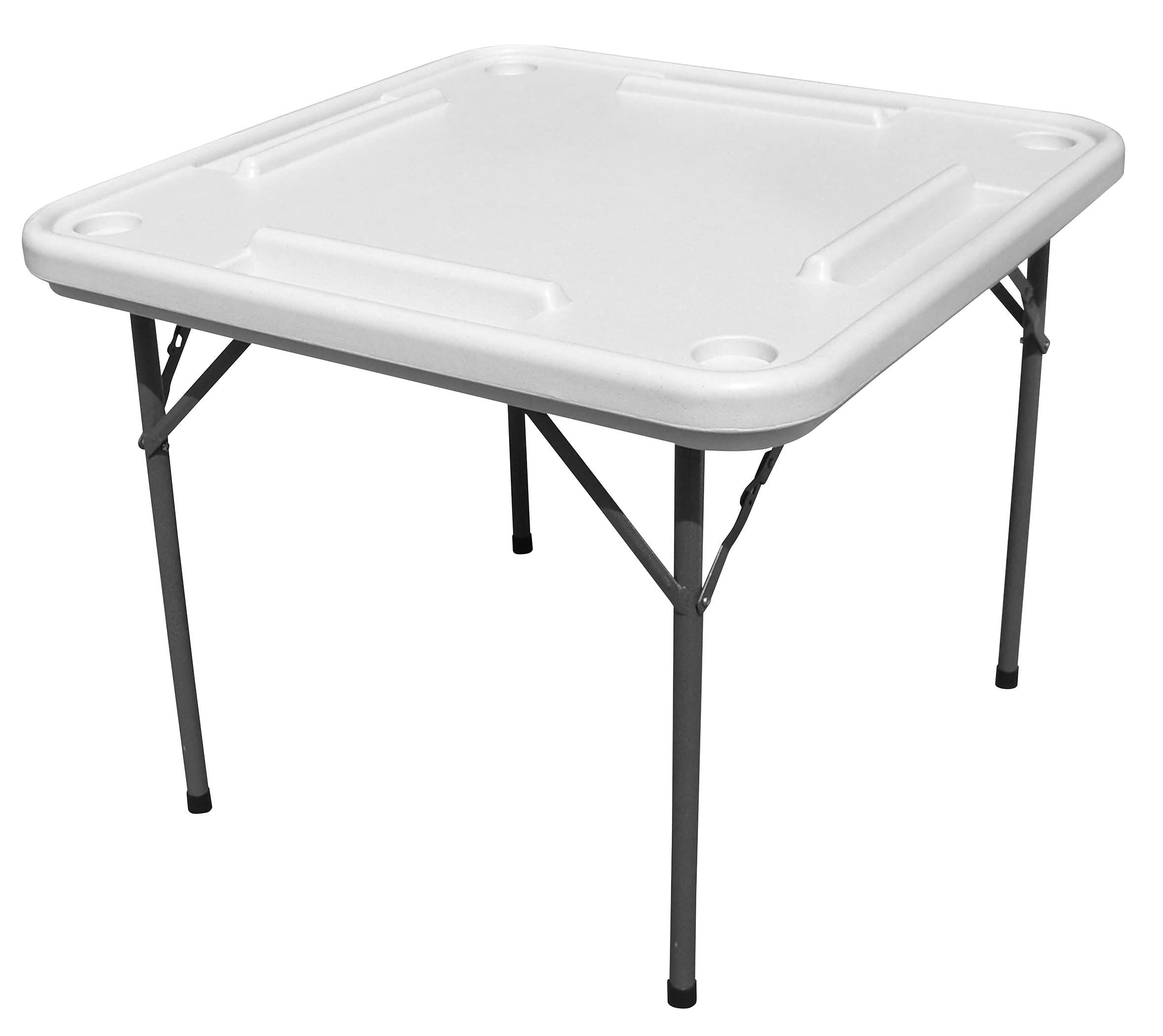 Benecasa Outdoor Blow Mold Domino Game Table Set - Durable Plastic Dominoes Table for Backyard, Patio, and Tailgating Parties - Perfect for Family Gatherings and Game Nights
