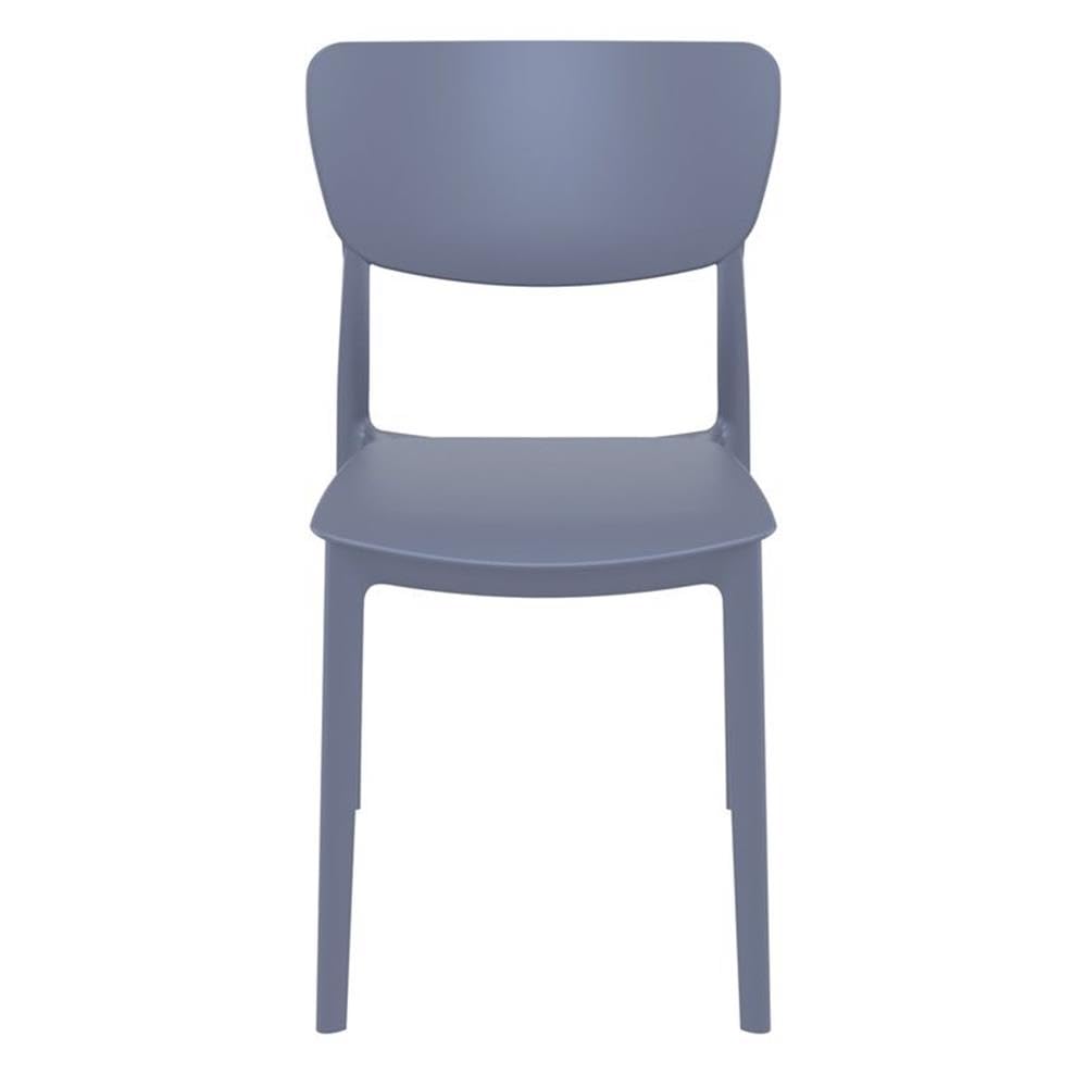 Dark Gray Compamia Monna Outdoor Dining Chairs (Set of 2) - Weather-Resistant Patio Furniture for Garden, Poolside, and Backyard Dining