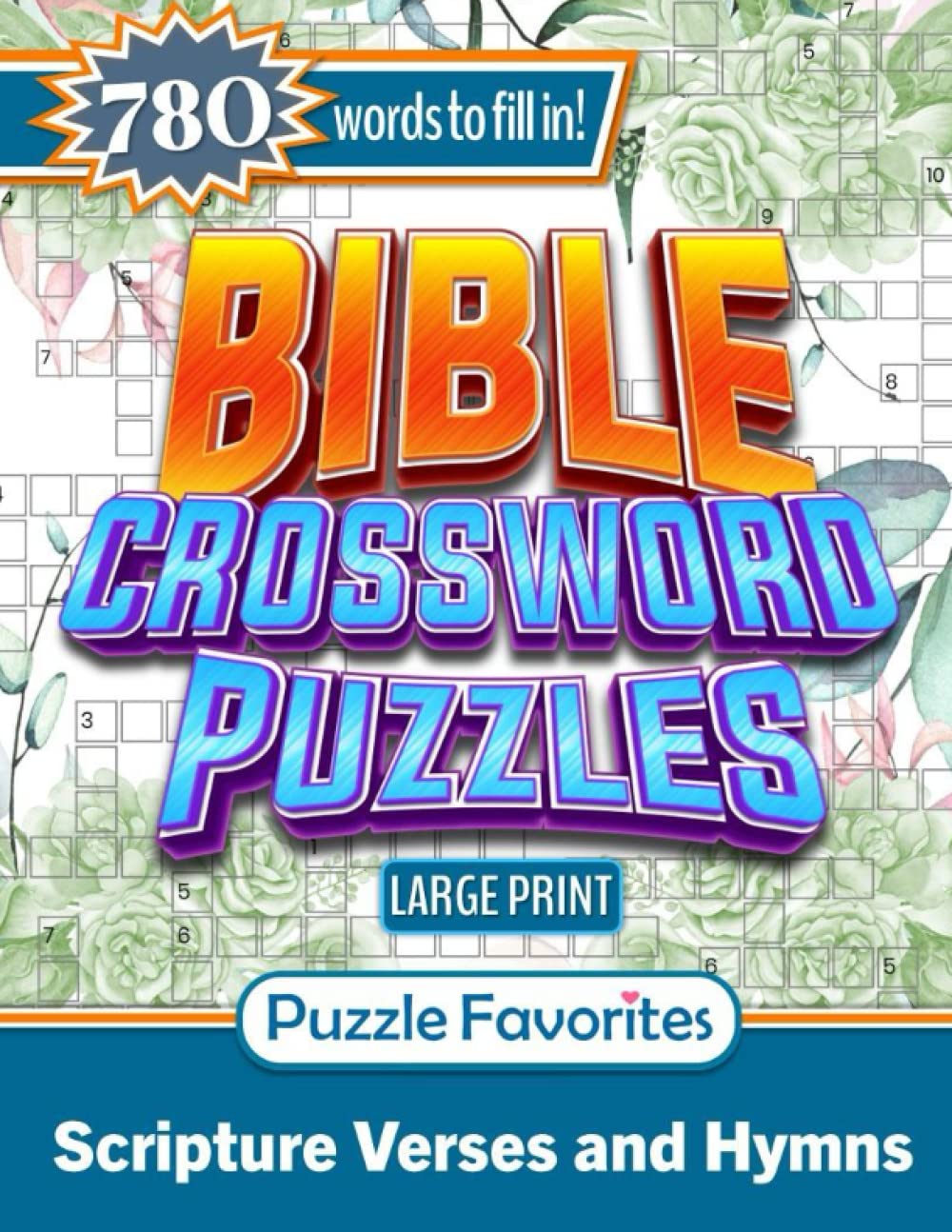 Bible Crossword Puzzles Large Print Book - Featuring Bible Verses & Christian Hymns - Perfect for Church Groups, Bible Study & Family Game Night