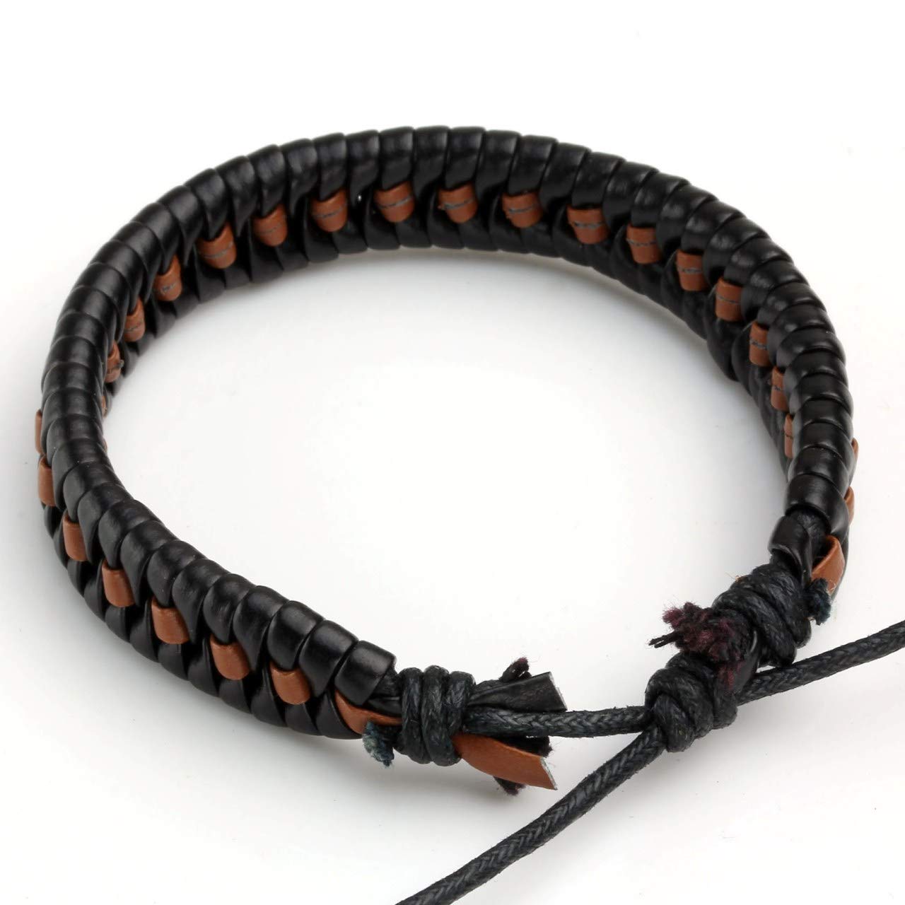 6-12PCS Braided Faux Leather Bracelet Set - Punk Style Adjustable Cuff Wrap Bracelets for Men & Women - Perfect for Casual Wear, Music Festivals and Boho Fashion Accessories
