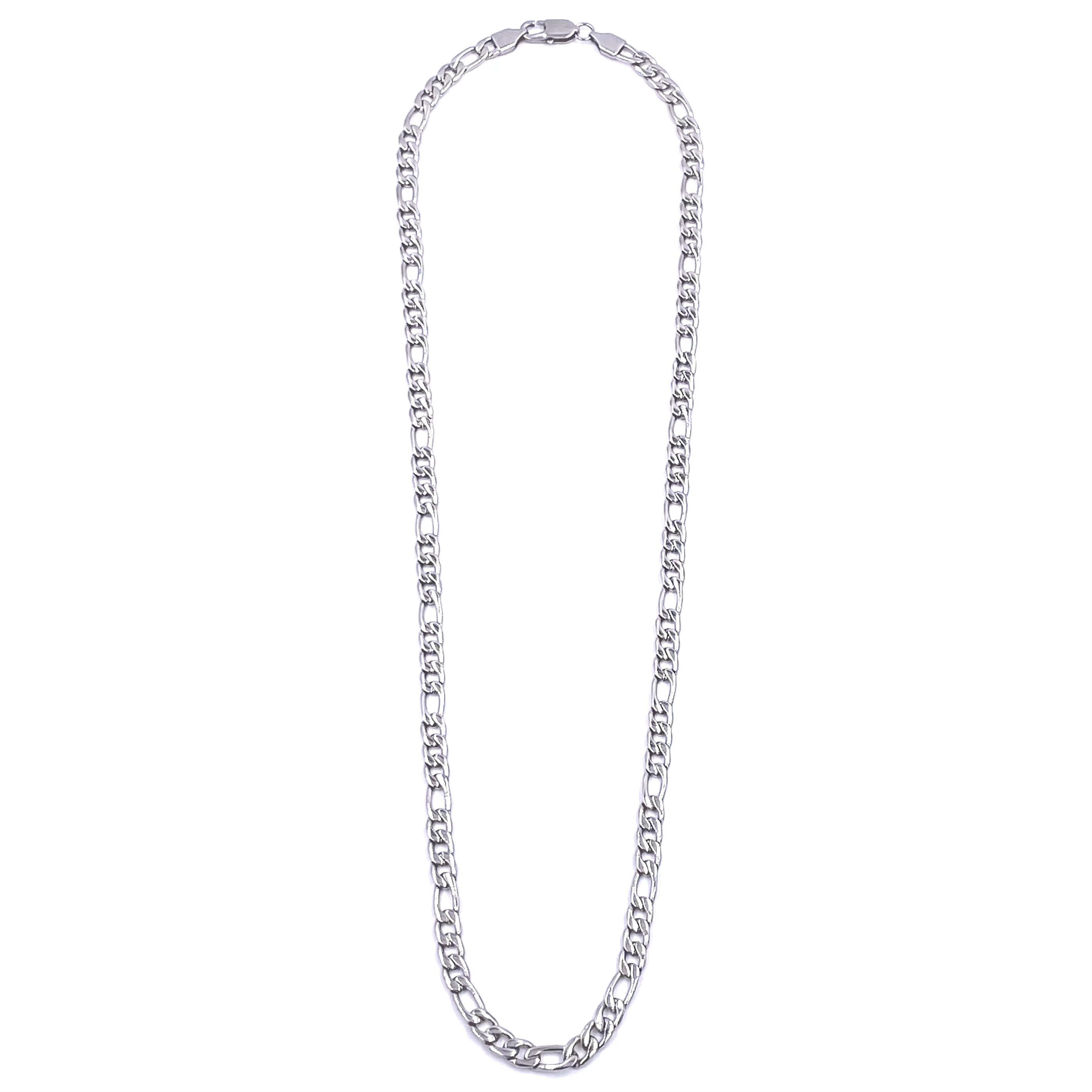 Ashley Gold Stainless Steel Figaro Chain Necklace for Men - Durable & Hypoallergenic Jewelry Gift for Him - Perfect for Weddings, Anniversaries & Everyday Wear